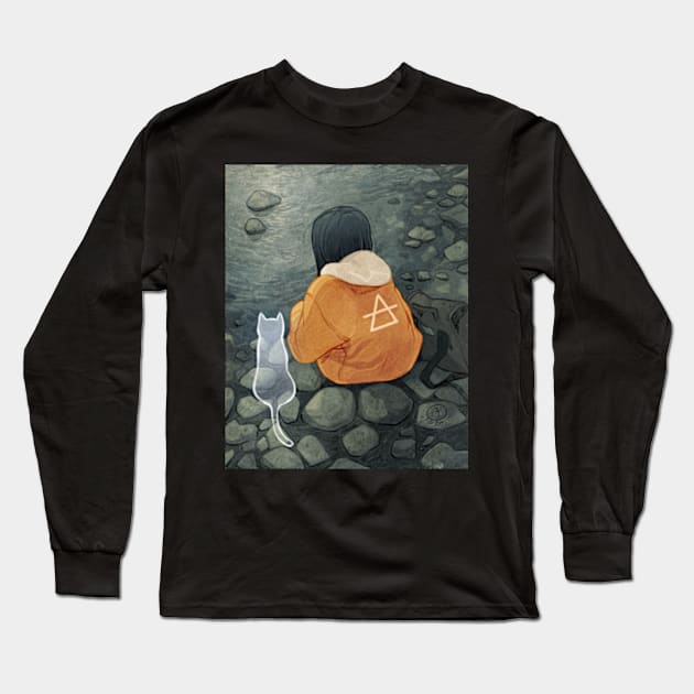 Lake Long Sleeve T-Shirt by SimzArt